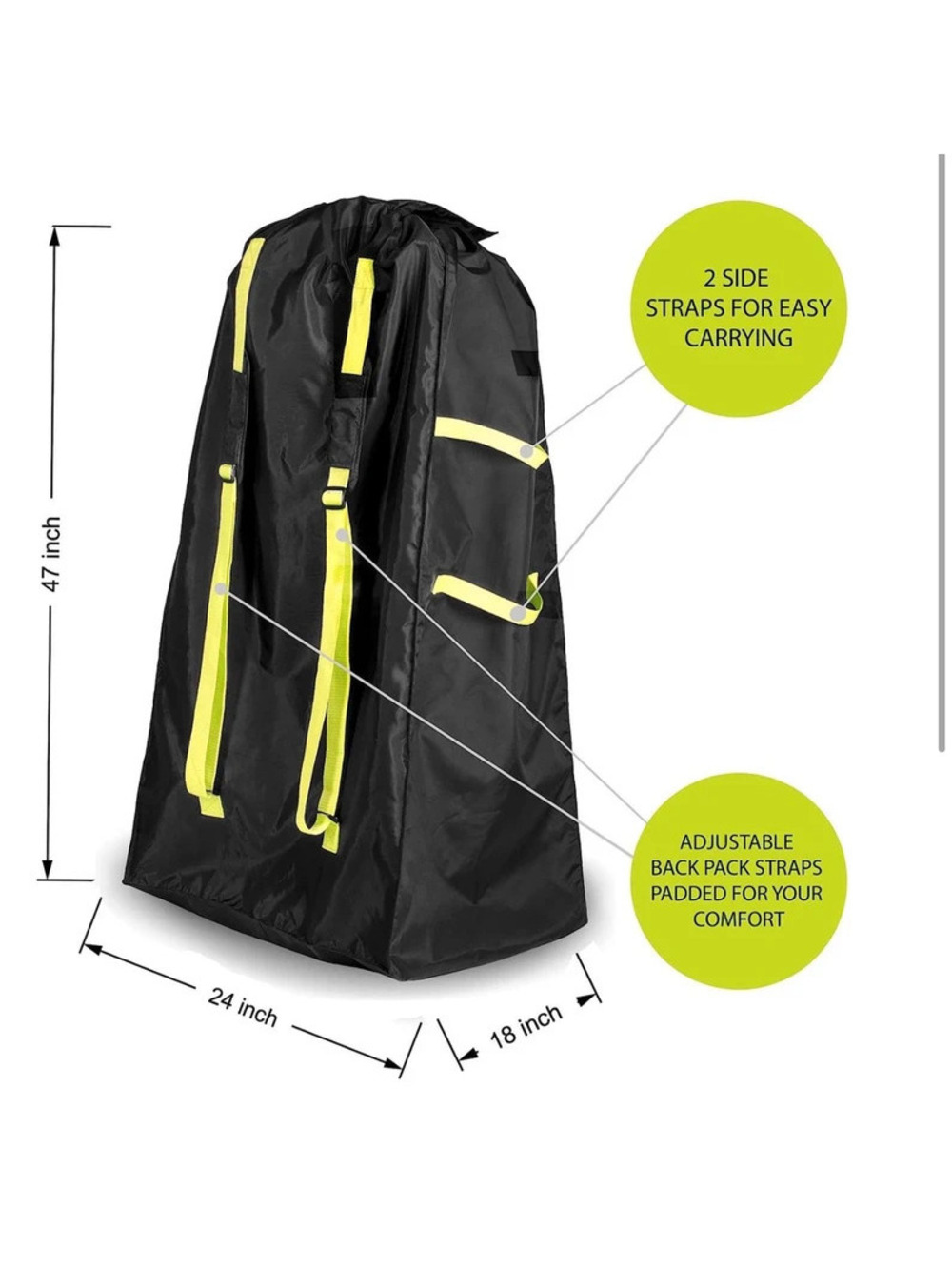 VolkGo Large Stroller Travel Bag Airplane Gate Check Cover Backpack NEW